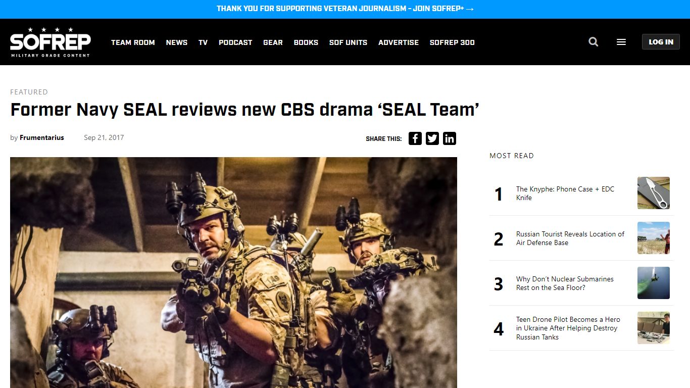 Former Navy SEAL reviews new CBS drama ‘SEAL Team’ - SOFREP